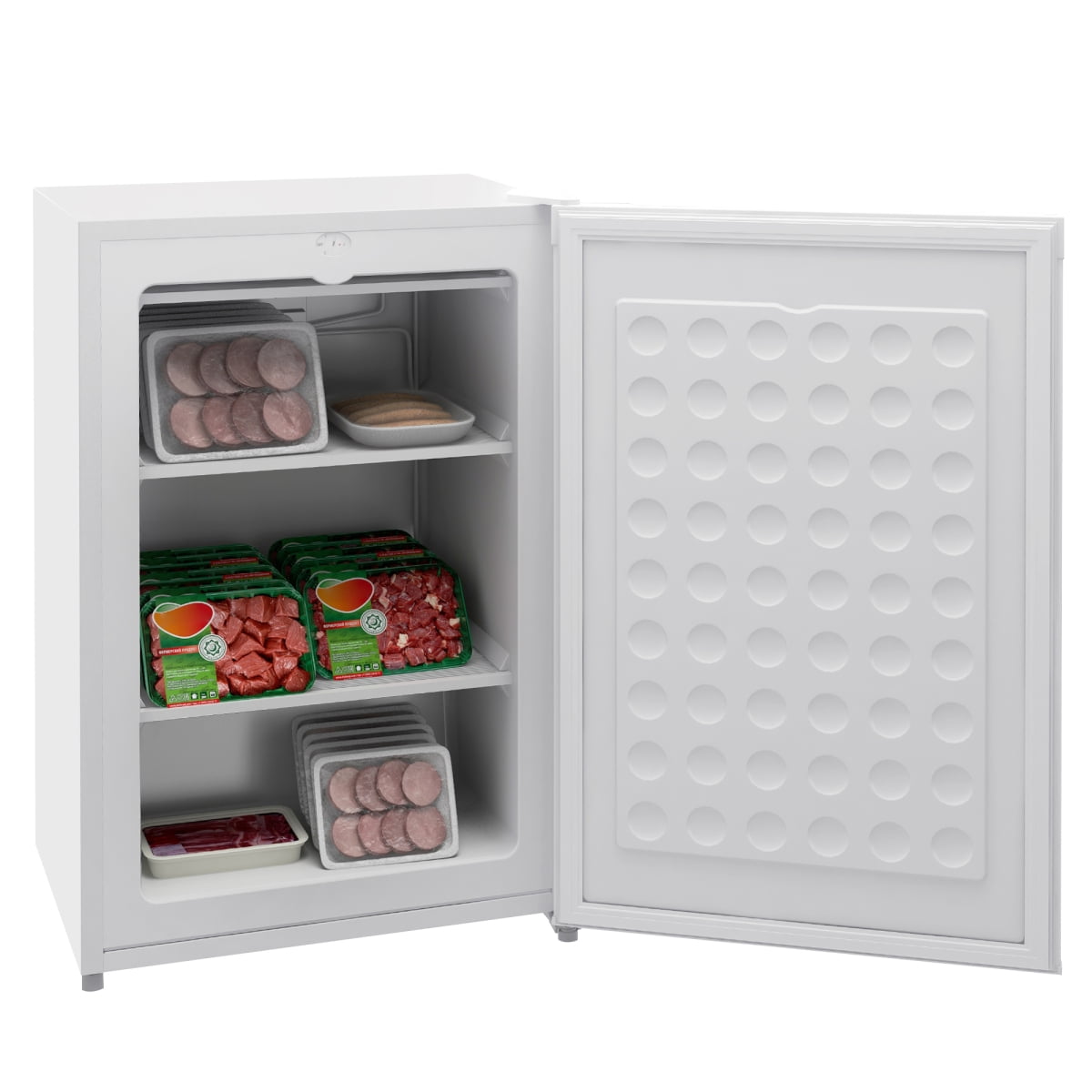 3.0 Cubic Feet Compact Upright Freezer Reversible Single Door Adjustable Thermostat Small Freezer for Home Dorm Apartment Office White