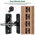thumbnail image 3 of Greenne Black Luminous Barn Door Latch Lock For Locking Sliding 90° Right Angle Door, 3 of 10