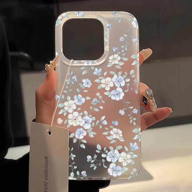 Luxury Flowers Case For iPhone 15 Pro Max Cases iPhone 11 14 Pro Max 12 13 Mini 16 Plus Cases Soft Matte Protective Covers Funda AQ32 For iPhone 11Pro Max