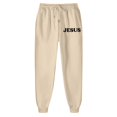 thumbnail image 3 of Women's 2 Piece Sweatsuits Long Sleeve Jesus Letter Print Christian Hooded Pullover Tops and Jogger Pant Casual Fall Comfy Fashion Tracksuit Sets, 3 of 6