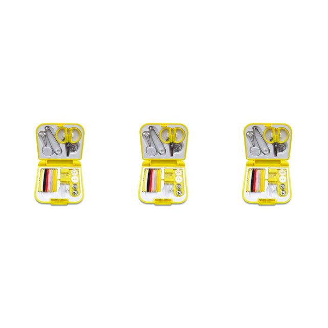 Yuarrent Caja de almacenamiento de costura a prueba de polvo DIY artesanía bordado agujas casos hilo organizador portátil accesorios amarillo Type1 NO1