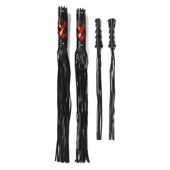 Motorcycle Leather Handlebar Grip, 1 SetHandlebar Grip Tassels Motorcycle PU Leather Handle Cover Decors
