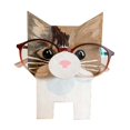 thumbnail image 1 of 3d Cute Animal Head Sunglasses Glasses Holder Stand Wood Rack Eyeglass Case, 1 of 5