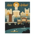 thumbnail image 2 of Ann Arbor, Michigan, Retro Skyline (1000 Piece Puzzle, Size 19x27, Challenging Jigsaw Puzzle for Adults and Family, Made in USA), 2 of 4