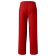 thumbnail image 5 of CPNG Boys Daily Fashion Cargo Pants Elastic High Waist Straight Leg Multi-Pocket Cargo Sweatpants Casual Jogger(Red,10-11 Years), 5 of 6