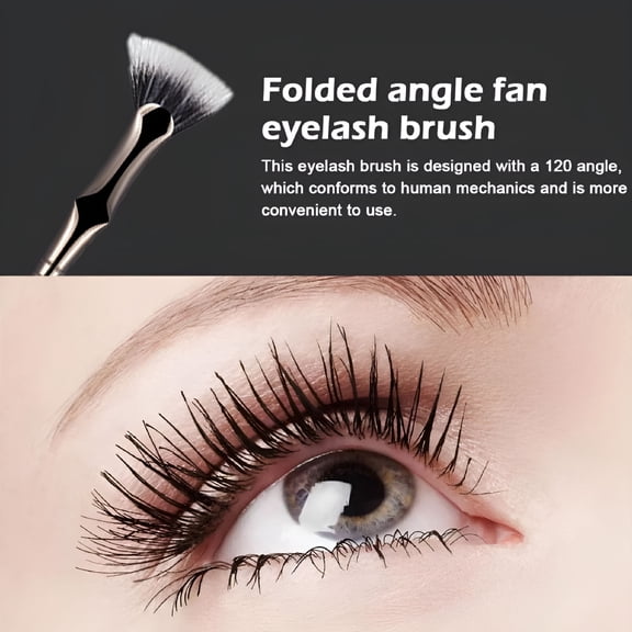 BPPEG 120° Angled Fan-Shaped Eyelash Brush Mascara Brush Lash Separator Tools 1pcs