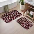 thumbnail image 2 of Skull and Rose Gothic Pattern Bath Mat Set Of 2,Non-Slip Rug for Bathroom,Kitchen,Bedroom,Entrance, 30x17 and 23.5x15.7 Inches, 2 of 5
