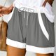 thumbnail image 1 of Puntoco Pantalones cortos de salón para mujer Pantalones cortos casuales con bolsillos elásticos y cordones con ilustración de verano para mujer, 1 of 5