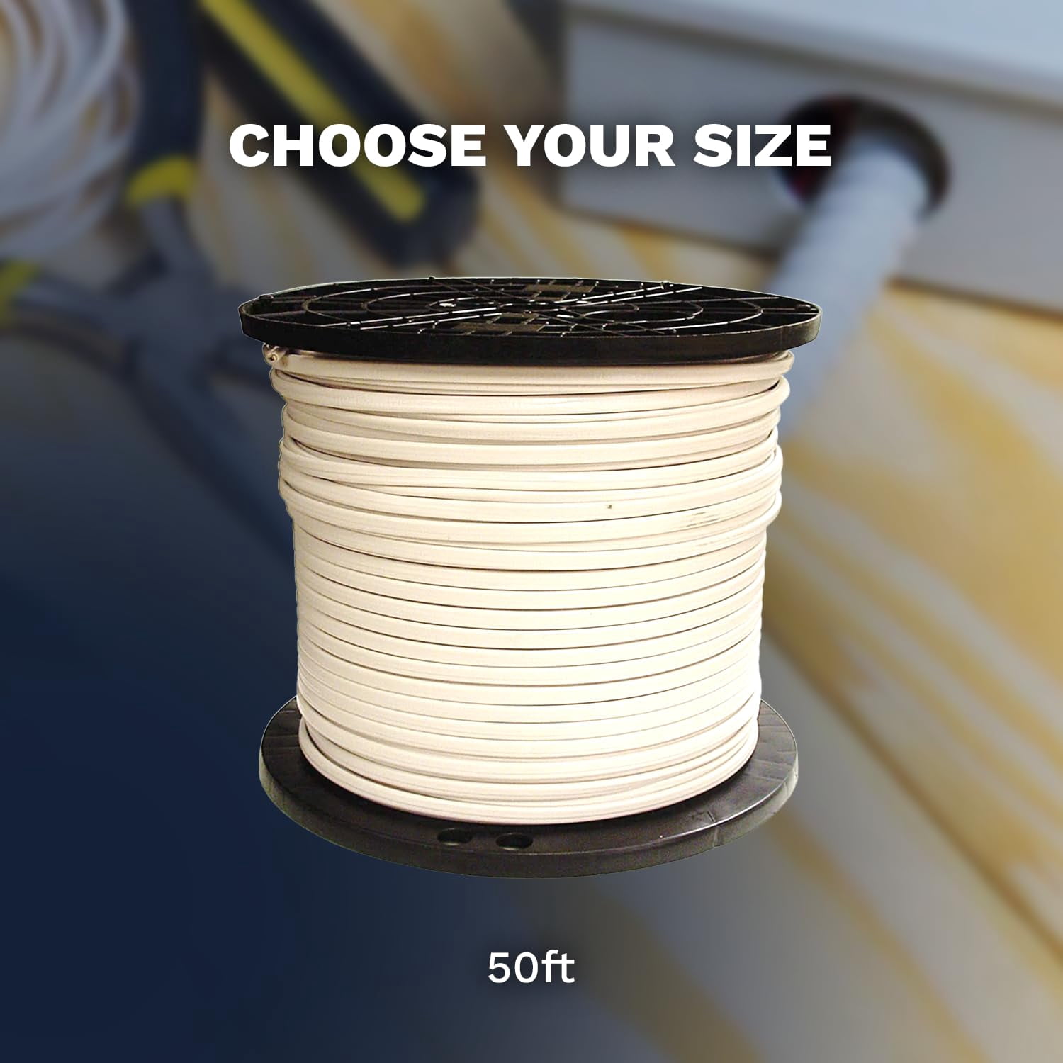 Solid Indoor Wire 14/2 W/G NMB Cable 50ft Coil - Copper Building Wire Cable SW 28827423