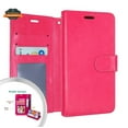 thumbnail image 2 of For Samsung Galaxy S22 Ultra Luxury Leather Wallet Case with Credit Card Holder Storage Lanyard Kickstand Magnetic Flip Phone Case Cover by Xpression [Hot Pink], 2 of 9