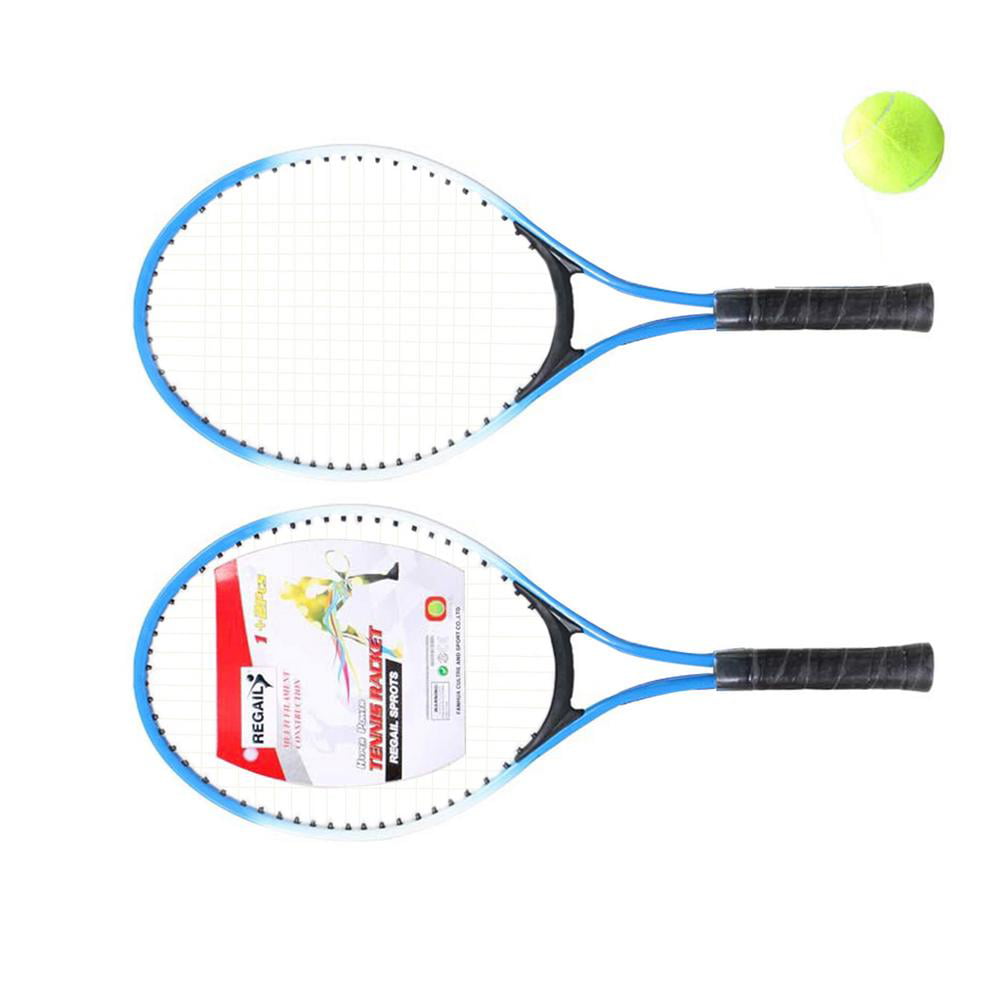 1 Pair Tennis Racket Racquet and Ball for Beginners Training Children Learners 