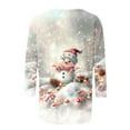thumbnail image 5 of LbsKUS Deals,Womens Christmas Shirts,Cute 3D Snowflake Snowman Graphic Print Tops 2024 Crewneck Holiday T Shirts Loose Fit 3/4 Length Sleeve Blouses Trendy Ladies Tees(Multicolor,L), 5 of 5