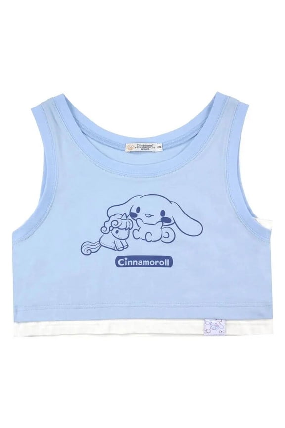 Sanrioed Y2K Sling Kawaii Cinnamoroll Kuromi Cartoon Printed Vest Shirt My Melody Sleeveless Anime Girl Woman Summer Clothes