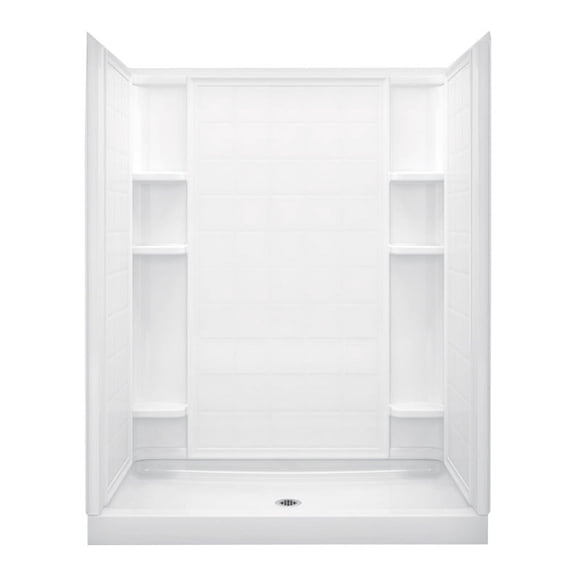 Sterling Ensemble 60-1/4" x 34" White Shower Base