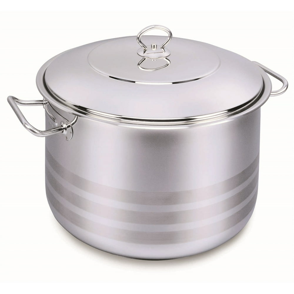 Korkmaz Classic 18/10 Stainless Steel Stockpot Covered Cookware Induction Compatible Oven Safe 3