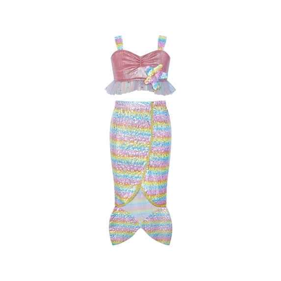 Girls Dress Mermaid Princess Costume Halloween Starfish 7-8 Years