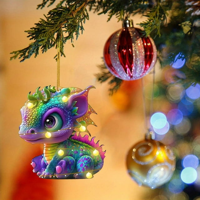 Holiday Saving! Generics Party Christmas Cute Flying Dragon Baby Christmas Unique Shape Christmas Tree Hanging,Decoration