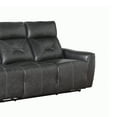 thumbnail image 3 of Benzara BM196669 Leatherette Upholstered Wooden Power Recliner Sofa with Cushioned Adjustable Headrest, Black, 3 of 6