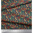 thumbnail image 3 of Soimoi Cotton Jersey Fabric Leaves & Floral Artistic Printed Fabric 1 Yard 58 Inch Wide, 3 of 3