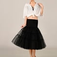 thumbnail image 4 of CYYPLAS Women's 50s Vintage Petticoat Black Half Slip Tutu Underskirt 26" Crinoline Rockabilly Small-Medium 1PC, 4 of 5