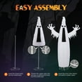 thumbnail image 6 of 5.9FT Lighted Pop-Up Halloween Ghost – Outdoor/Indoor Decoration with 160 LED Lights, Weatherproof Holiday Yard Display with Ground Stakes & Base (White), 6 of 7