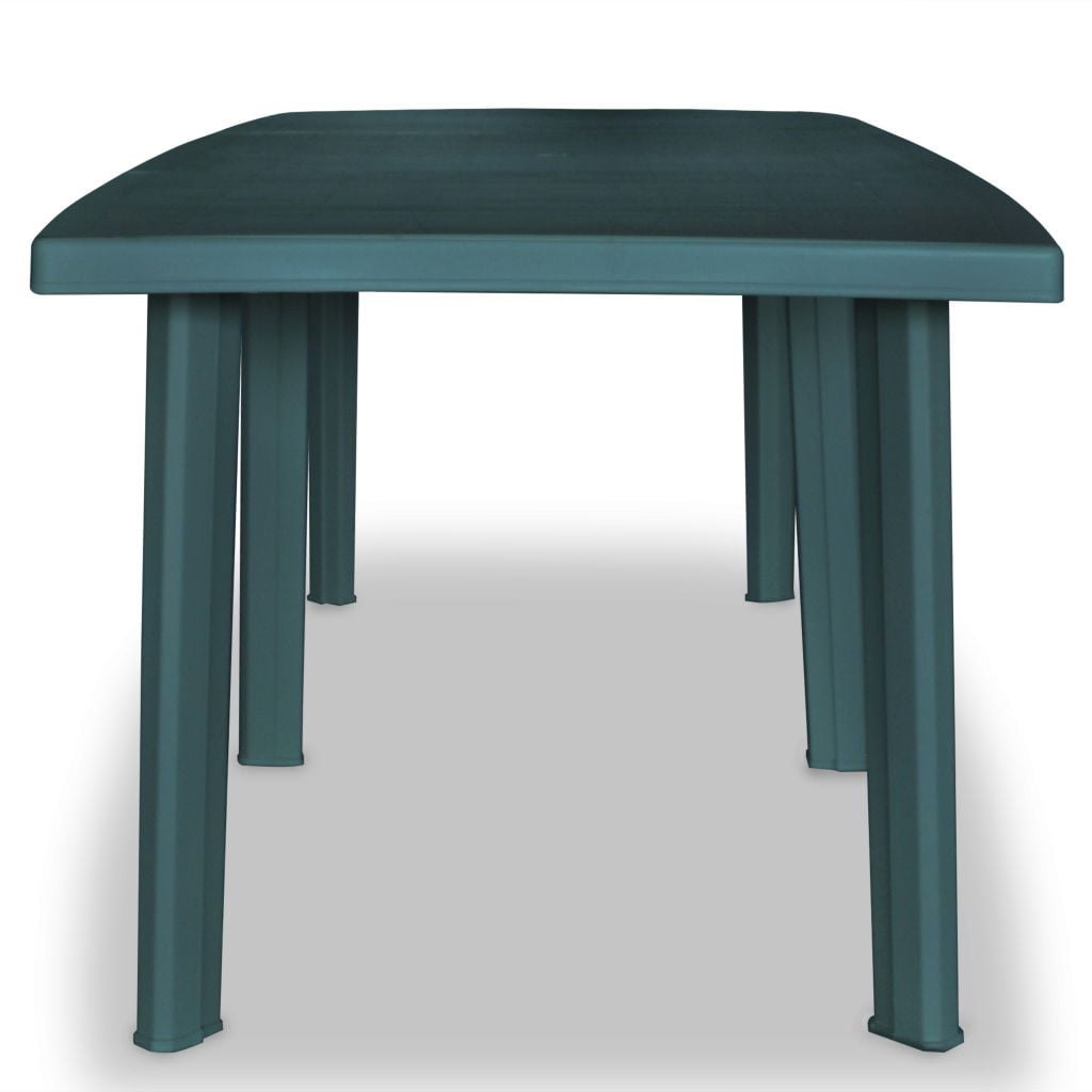 Lowestbest Garden Table with Umbrella Hole, Outside Dining Furniture for Picnic, Garden, Party Lowestbest Garden Table with Umbrella Hole, Outside Dining Furniture for Picnic, Garden, Party