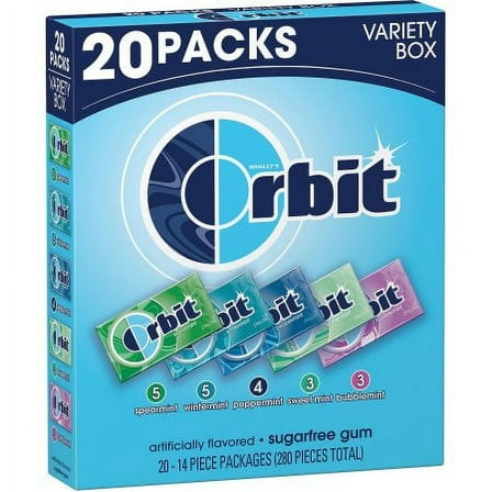 Orbit Sugar-Free Gum, Variety Pack, 14 Pc, 20 Ct