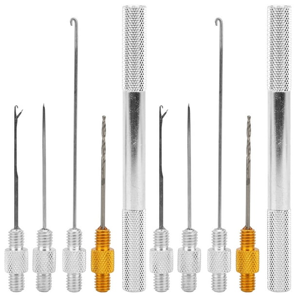 Haofy 2 Sets Fishing Bait Needle Set With Handle+Harpoon Needle+Latch  Needle+Drill+Punch Needle Kit