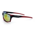 thumbnail image 5 of SA106 Sport Wrap Sunglasses UV400 Mirror Lens Lightweight Active Eyewear Black Red Frame - Orange Mirror Lens, 5 of 7