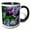 Black/White, variant on 3drose, New York. Lilac Flowers in Bloom., 11oz Mug