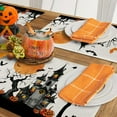 thumbnail image 3 of Halloween Horror Castle Placemats Set of 4, Scary Haunted House Moon Bats Dining Place Mats Table Decor, Creepy Tree Jack O Lantern Pumpkin Home Kitchen Decoration 12 x 18 Inches, 3 of 5