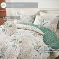 thumbnail image 2 of Floral Botanical Full Size Green Quilt Set  3 Pieces Reversible Soft All-season Bedding (90"x78"), 2 of 6