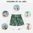 thumbnail image 6 of FORMRS Boys Swim Trunks Quick Dry Mesh Liner Boardshorts Sizes XS-XL, Green Christmas Gingerbread, 6 of 7