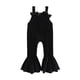 thumbnail image 1 of Odeerbi 0-7 Años Niñas Terciopelo Traje Arco Flamed Romper Cómodo Casual Color Sólido Alta Cintura Overalls Bib Pantalones Generales, 1 of 5
