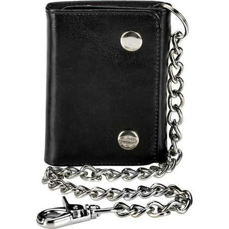 Faded Glory Men's Trifold 2 Snap Chain Wallet - Walmart.com