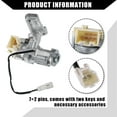 thumbnail image 7 of Unique Bargains Unique Bargains 1Pc Ignition Switch Lock Cylinder Assembly for Toyota CAMRY 2002-2006 Durable Metal 1 Set Silver Tone, 7 of 7