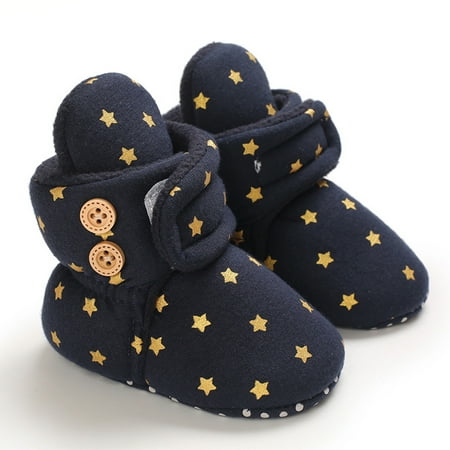 

High top warm cotton cute baby shoes