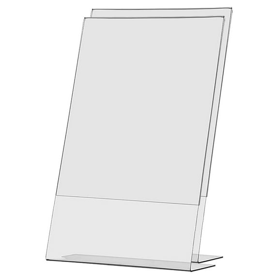 2 Pack Sign Holder 8.5" x 14" Countertop Clear Acrylic Side Loading Table Tent Display Stand for Printed Legal Size Paper Photo Display at Medical Office or Restaurants