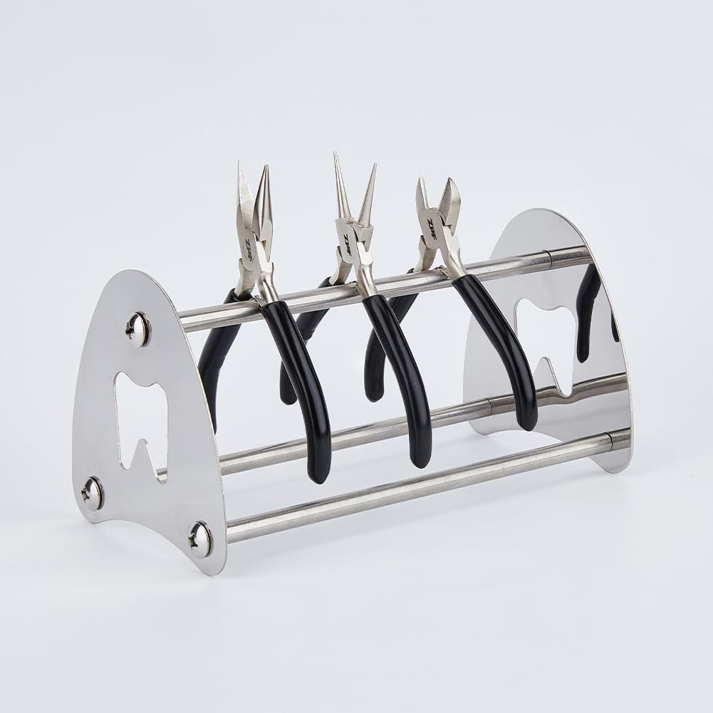 Stainless Steel Plier Rack Jewelry Pliers Rack Shelf Dental Plier Forceps Organizer Collapsible Metal Plier Rack DIY