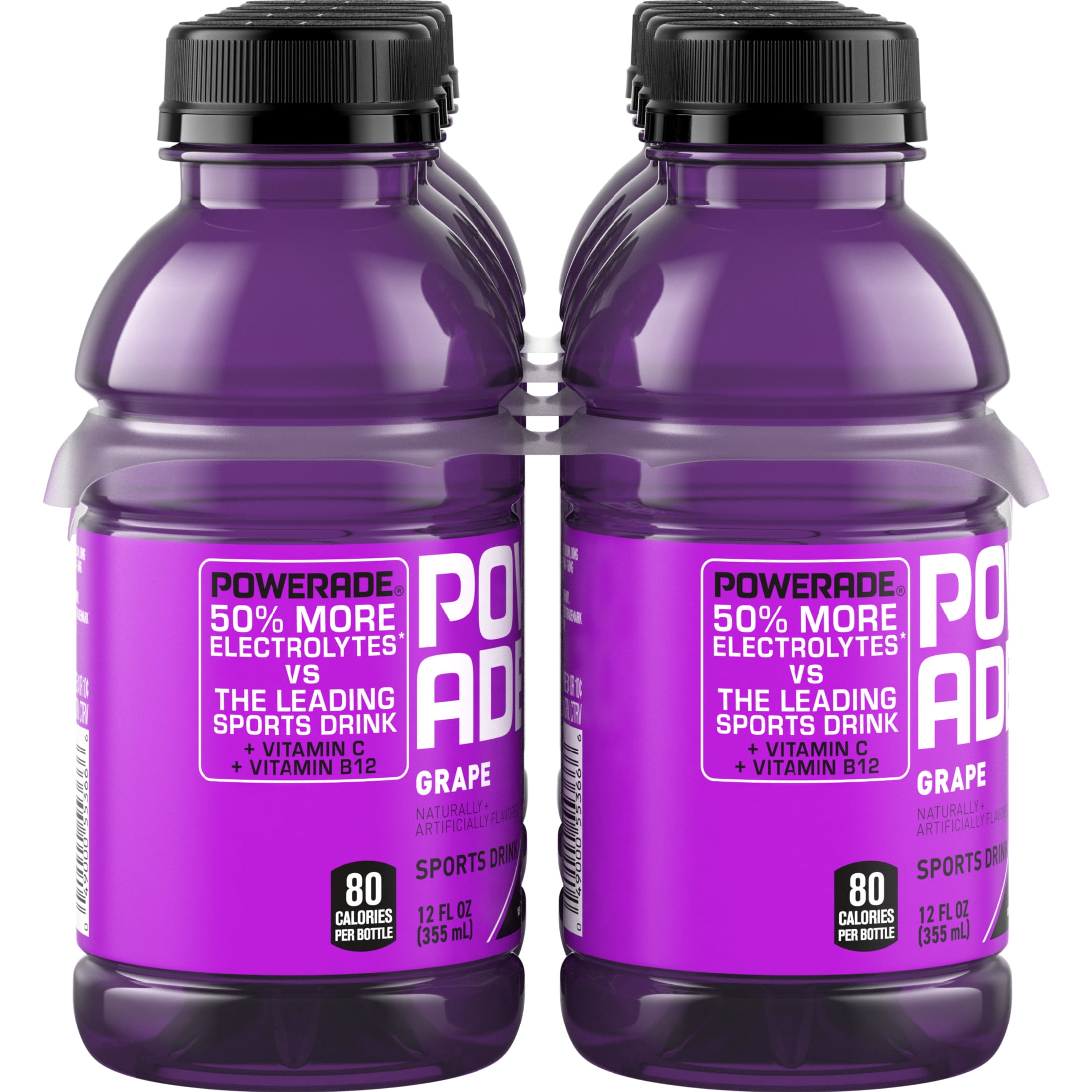 POWERADE Grape Electrolyte Sports Drink Bottles, 12 fl oz, 8 Pack