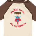 thumbnail image 4 of Inktastic My Big Sister is My Hero Boys or Girls Long Sleeve Baby Bodysuit, 4 of 5