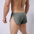thumbnail image 3 of LEEy-world Mens Underwear Men's Underwear Bamboo Rayon Breathable Super Soft Comfort Lightweight Pouch Boxer Briefs Grey,M, 3 of 5