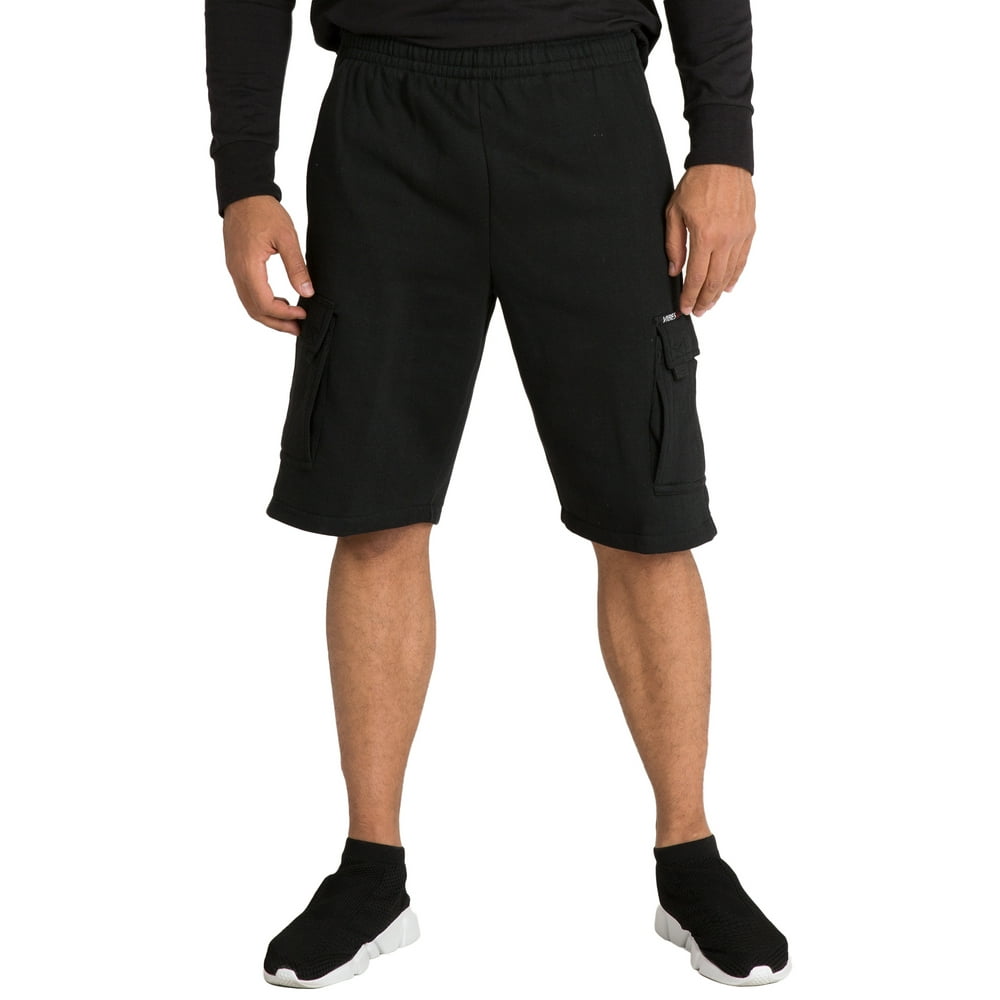 Vibes Vibes Men's CVC Fleece Relaxed Fit Cargo Pocket Pull On Shorts