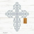 thumbnail image 7 of Realsteel's Floral Cross Wall Art – Elegant Metal Christian Décor for Home & Outdoor Spaces (PV-24), 7 of 7