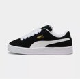 thumbnail image 2 of PU & MA Suede XL Black White Men Unisex LifeStyle Casual Shoes 395205-02, 2 of 6