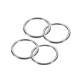 thumbnail image 1 of Unique Bargains 2.4" Seamless Metal O Rings, 4 Pack 304 Stainless Steel O-Ring Solid Round Rings for Macrame, DIY Craft,6x60mm, 1 of 5