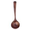 thumbnail image 3 of Long Handle Ladle,  Wood Soup Serving Spoon Kitchen Dinnerware Tool With Natural Texture Chef Spoon For School Canteen Hotel Kitchen, 3 of 8