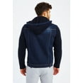 thumbnail image 4 of Stylish Denim Jacket With Knitted Sleeves And Hood, 4 of 13