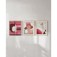 thumbnail image 6 of HAUS AND HUES Fashion Wall Art Print - Set of 3 Pink Pictures Wall Decor, Fashion Magazine, Framed Wall Art Fashion, Vintage Wall Decor, Vintage Vogue Poster, Pink Wall Art (Beige Framed, 24x36), 6 of 6