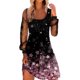 thumbnail image 1 of Minivestido Sexy de cuello alto para mujer, vestido brillante con corsé, vestido de tubo de malla de manga larga, ajustado para fiesta, Club y noche Fridja  NMB2754, 1 of 6